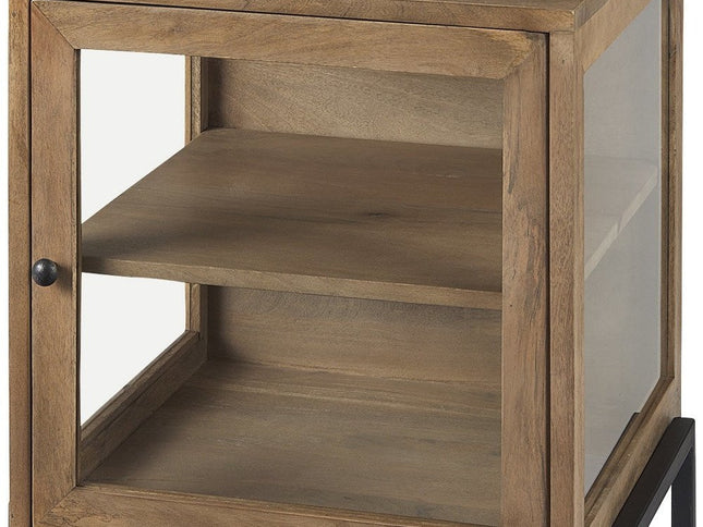 26" Brown Solid Wood Square End Table