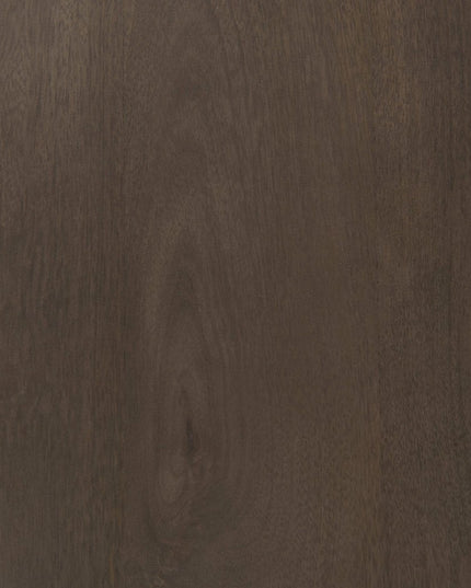 Set of Two Brown Solid Wood and Metal Square Cross Legs Nested Tables