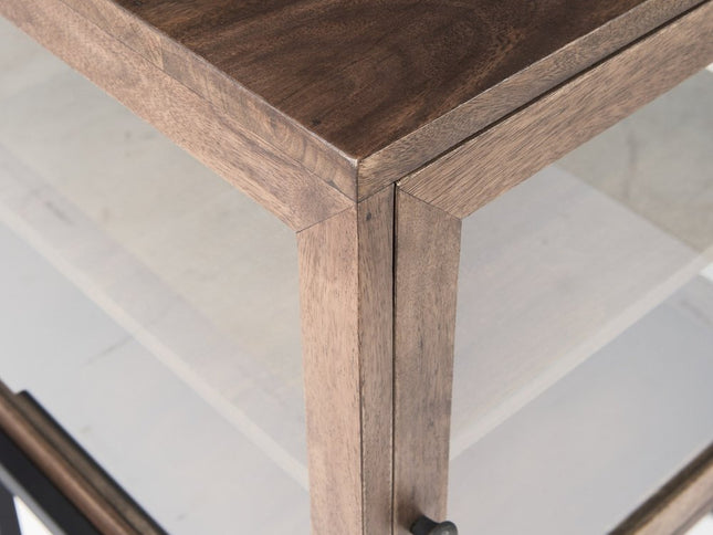 24" Brown Solid Wood Square End Table