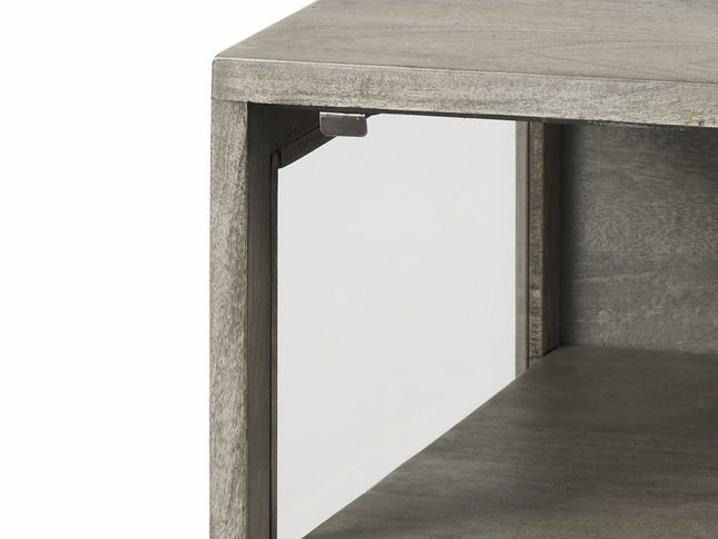 24" Brown Solid Wood Square End Table