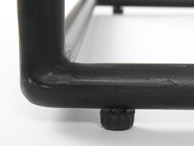 22" Black Marble Round End Table