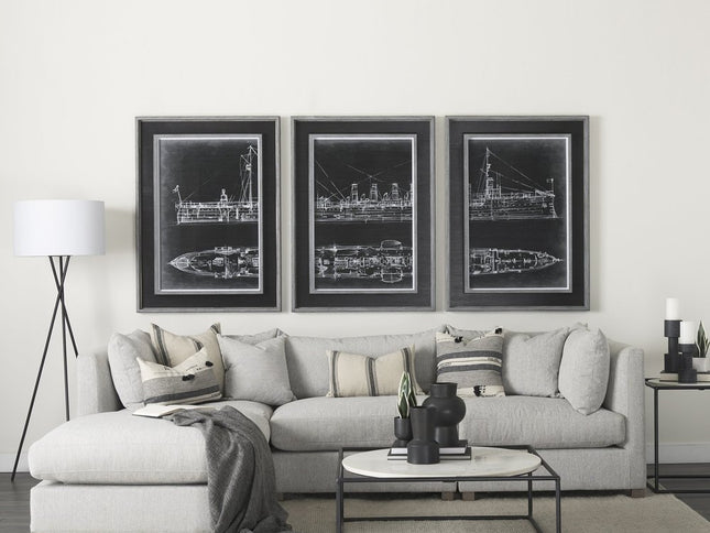 22" Black Marble Round End Table