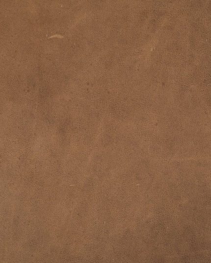 36" Brown Faux Leather Cube Ottoman