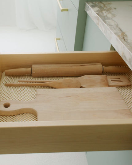 2' x 4' Ivory Striped Weave Non Slip Rug Pad