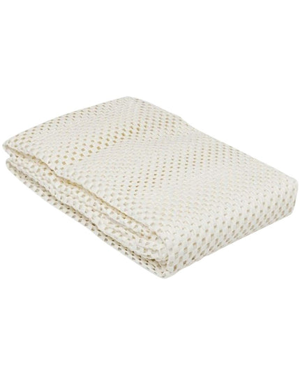 2' x 4' Ivory Striped Weave Non Slip Rug Pad