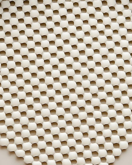 2' x 4' Ivory Striped Weave Non Slip Rug Pad