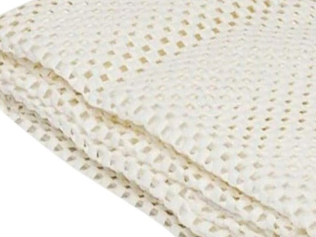 6' x 9' Ivory Striped Weave Non Slip Rug Pad