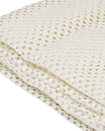 2' x 4' Ivory Striped Weave Non Slip Rug Pad