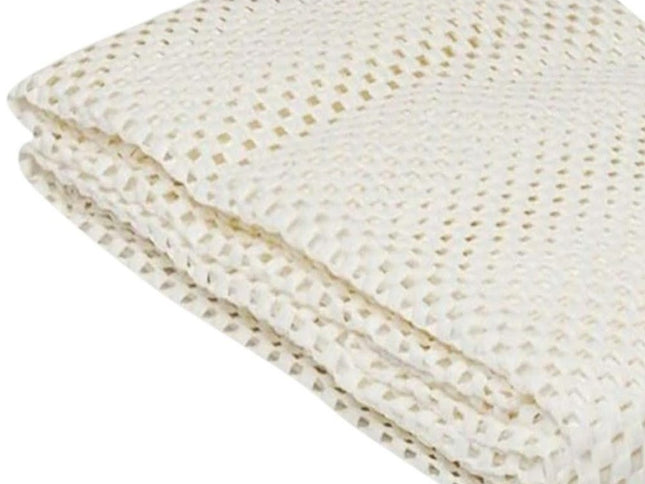6' x 9' Ivory Striped Weave Non Slip Rug Pad