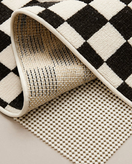 2' x 4' Ivory Striped Weave Non Slip Rug Pad