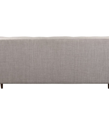 69" Beige Polyester Sofa With Brown Legs