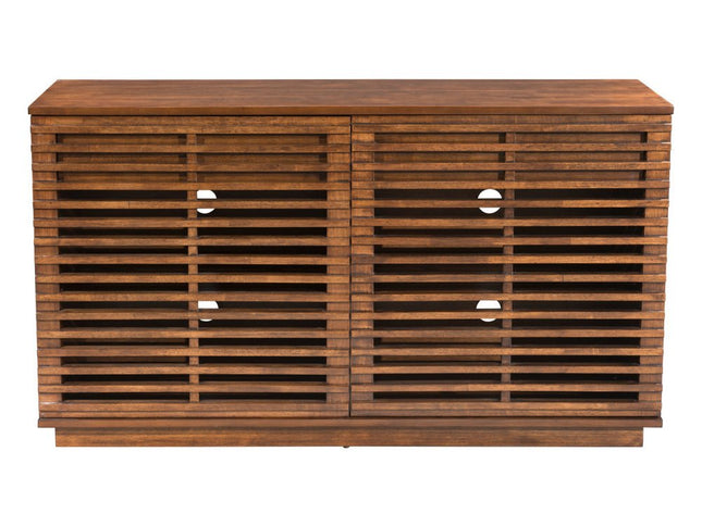 54" Brown Enclosed Storage TV Stand