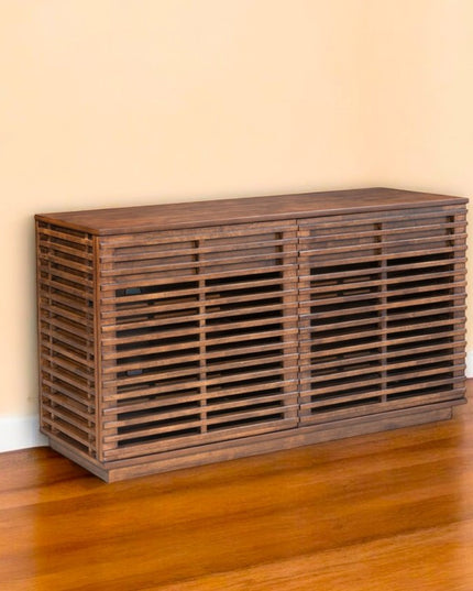 54" Brown Enclosed Storage TV Stand