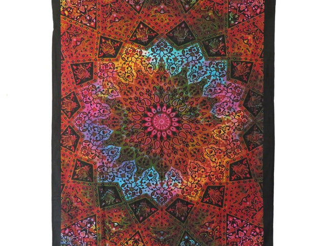 Red and Black Floral Cotton