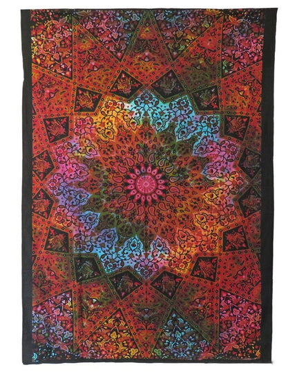 Red and Black Floral Cotton