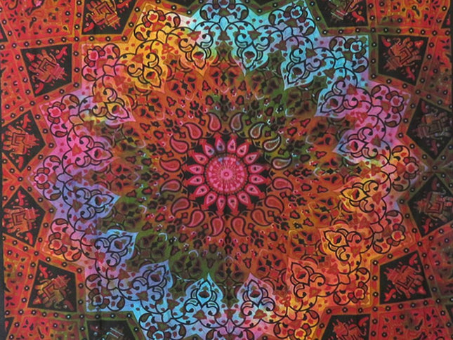 Red and Black Floral Cotton