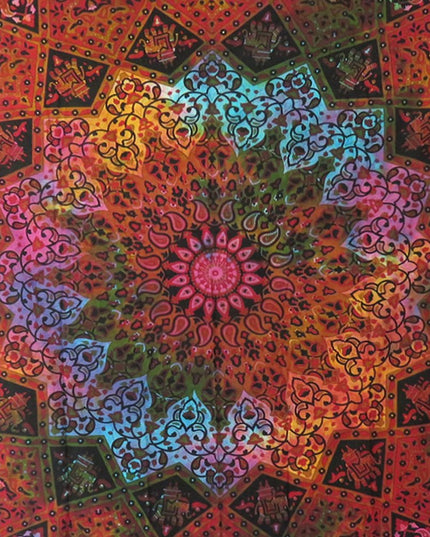 Red and Black Floral Cotton