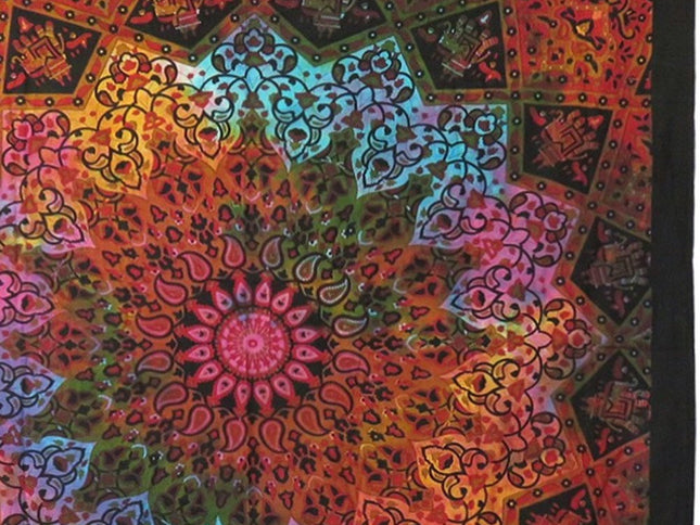 Red and Black Floral Cotton