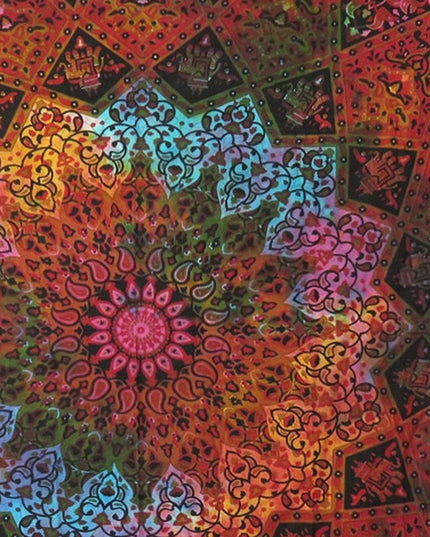 Red and Black Floral Cotton