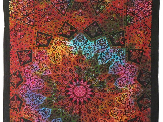 Red and Black Floral Cotton