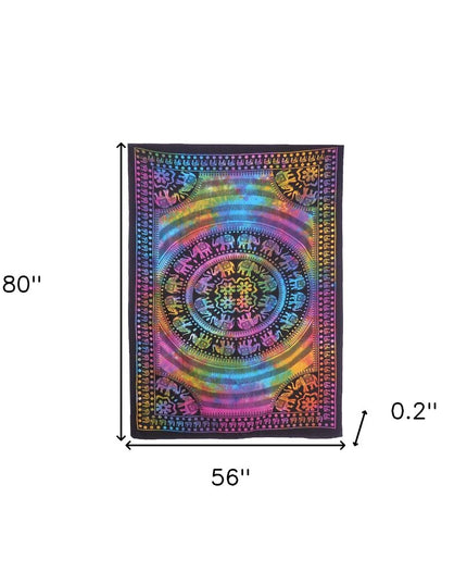 Blue and Pink Floral Cotton