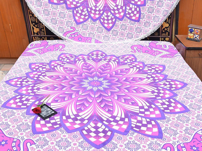 Pink and Purple Floral Cotton