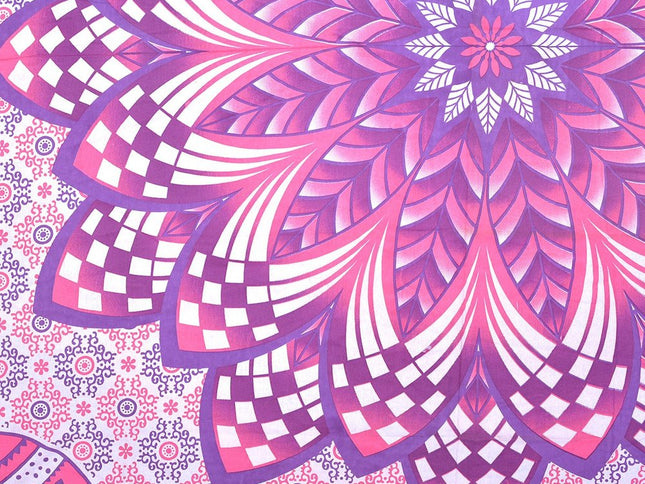 Pink and Purple Floral Cotton