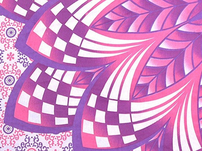 Pink and Purple Floral Cotton