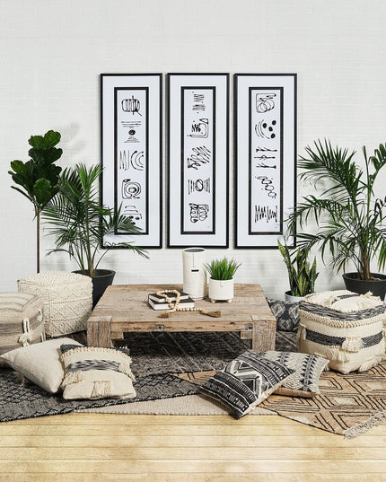 14" White Abstract Cylinder Ceramic Table Vase