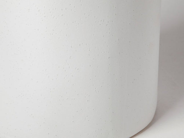 18" Black And White Abstract Cylinder Ceramic Table Vase