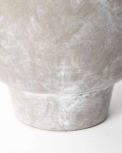 10" Brown Abstract Cylinder Ceramic Table Vase