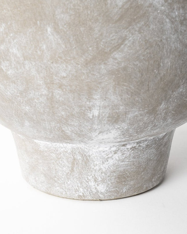 10" Brown Abstract Cylinder Ceramic Table Vase