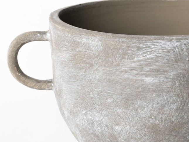 7" Brown Abstract Cylinder Ceramic Table Vase