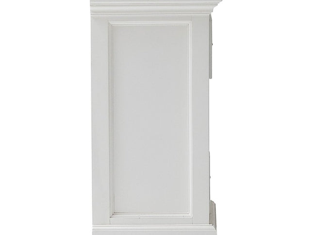 24" White Solid Wood Two Drawer Nightstand