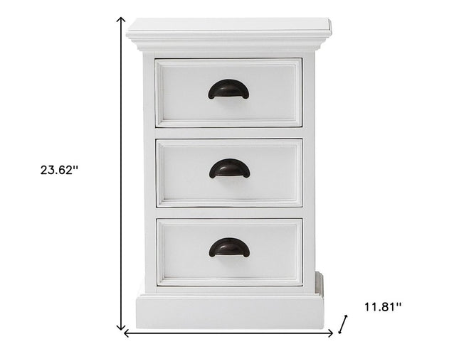 24" Solid Wood and Wood Nightstand