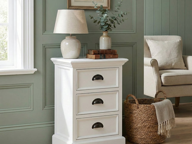 24" Solid Wood and Wood Nightstand