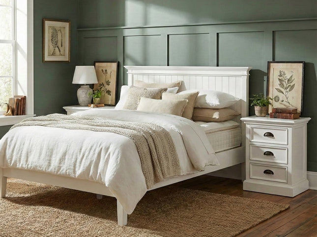 24" Solid Wood and Wood Nightstand