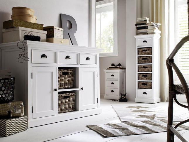 24" Solid Wood and Wood Nightstand