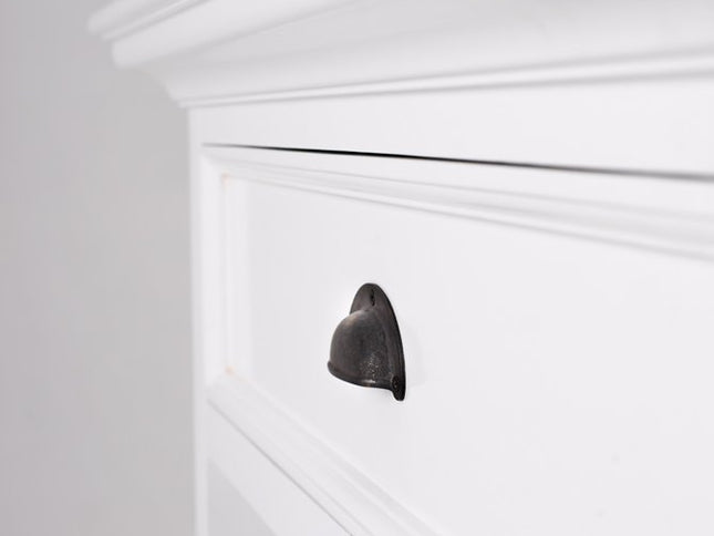 31" White Solid and Manufactured Wood Nightstand