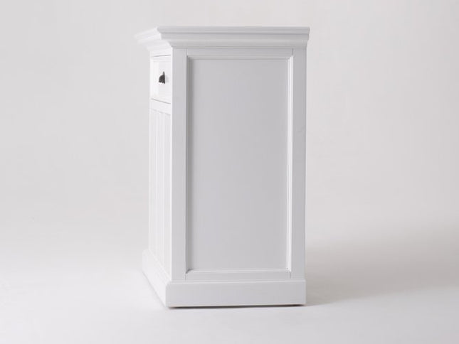 31" White Solid and Manufactured Wood Nightstand