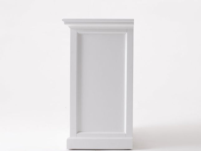 31" White Solid and Manufactured Wood Nightstand