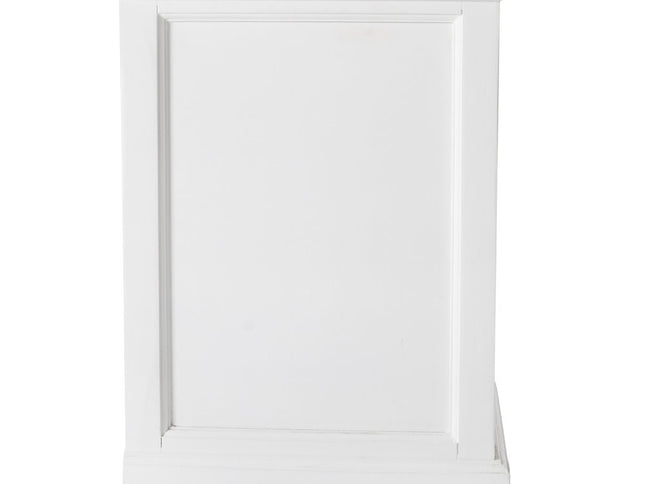 24" White Solid Wood Distressed One Drawer Nightstand