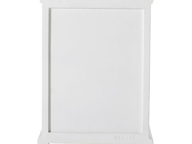 24" White Solid Wood Distressed One Drawer Nightstand