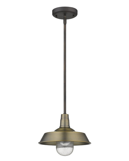 Brushed Gold Shallow Plate Adjustable Pendant Light