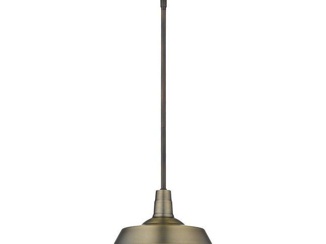 Brushed Gold Shallow Plate Adjustable Pendant Light