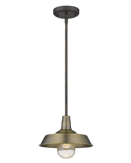 Brushed Gold Shallow Plate Adjustable Pendant Light