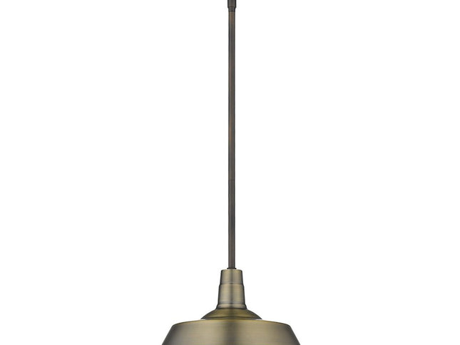 Brushed Gold Shallow Plate Adjustable Pendant Light