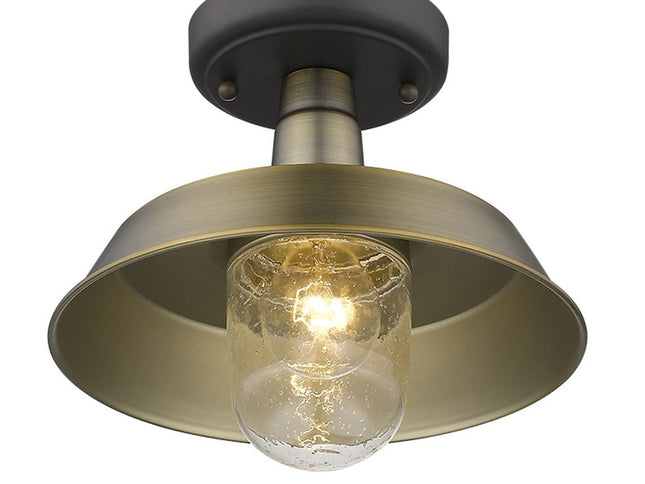 Brushed Gold Shallow Plate Adjustable Pendant Light