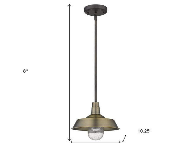 Brushed Gold Shallow Plate Adjustable Pendant Light