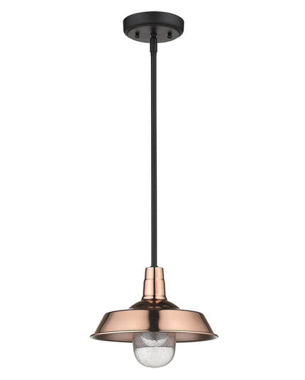 Shiny Copper Shallow Plate Adjustable Pendant Light